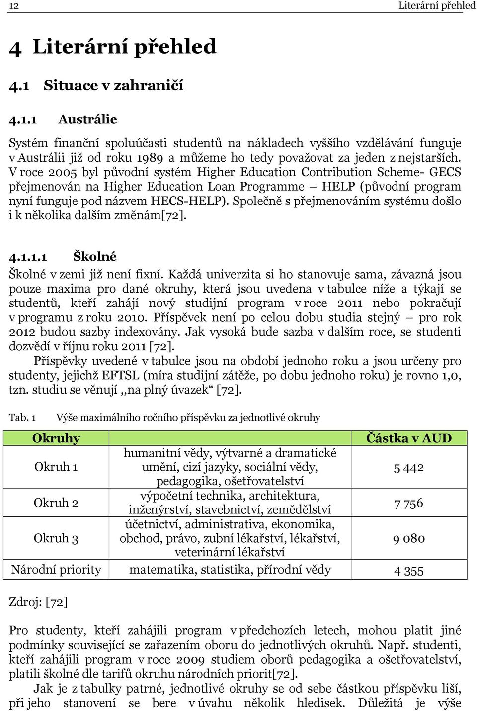 Společně s přejmenováním systému došlo i k několika dalším změnám[72]. 4.1.1.1 Školné Školné v zemi již není fixní.