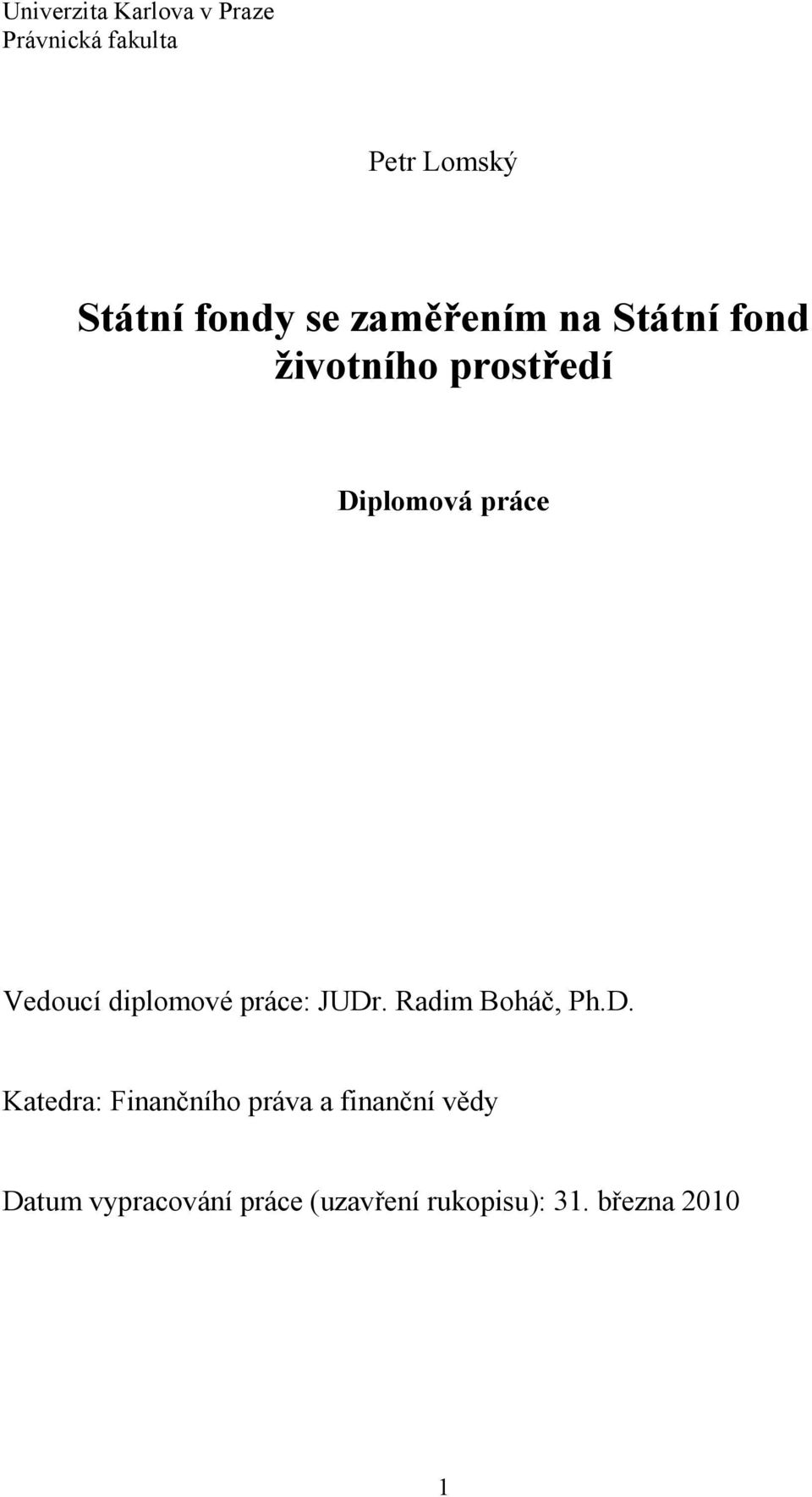 diplomové práce: JUDr