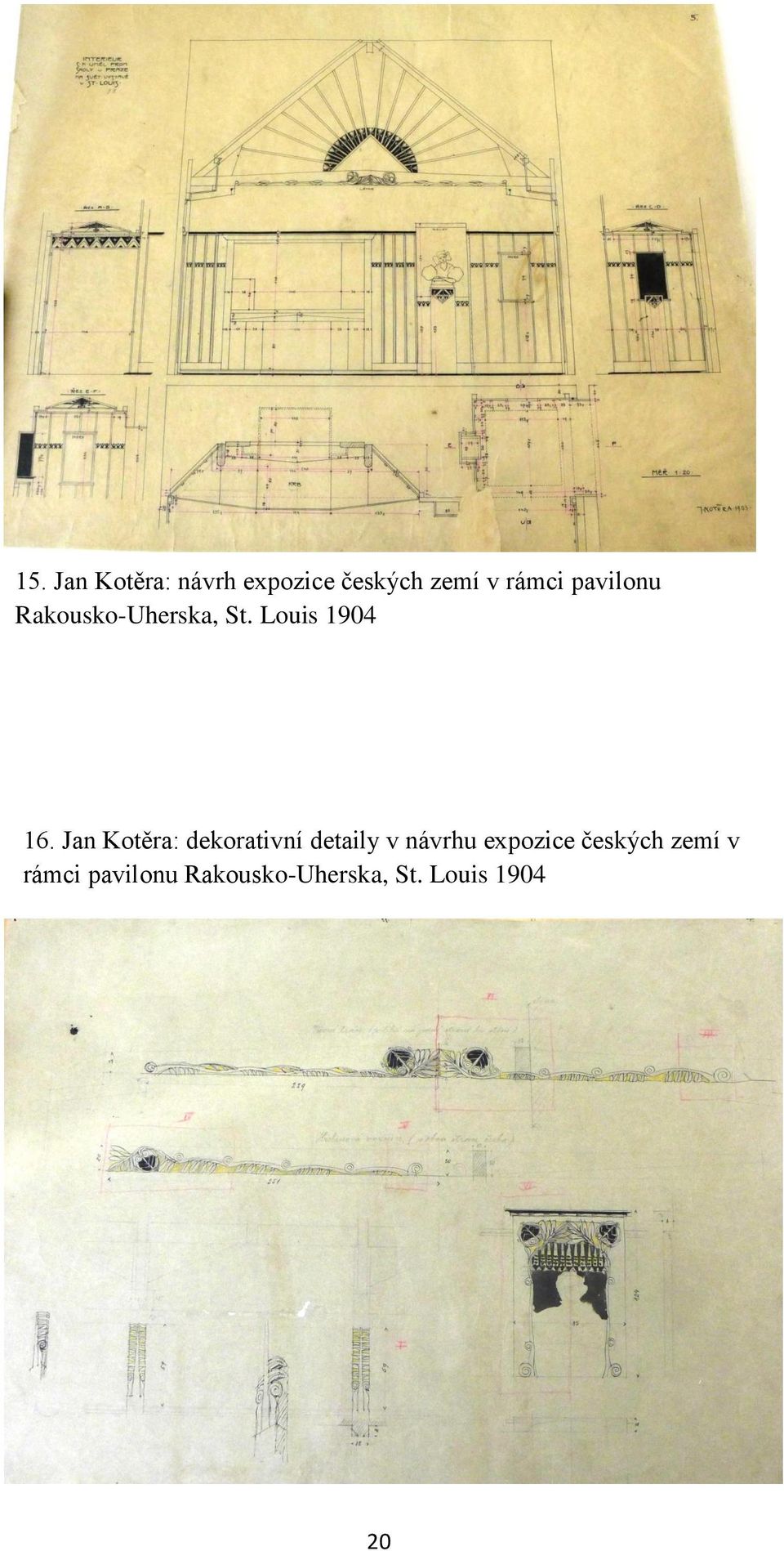 Jan Kotěra: dekorativní detaily v návrhu expozice