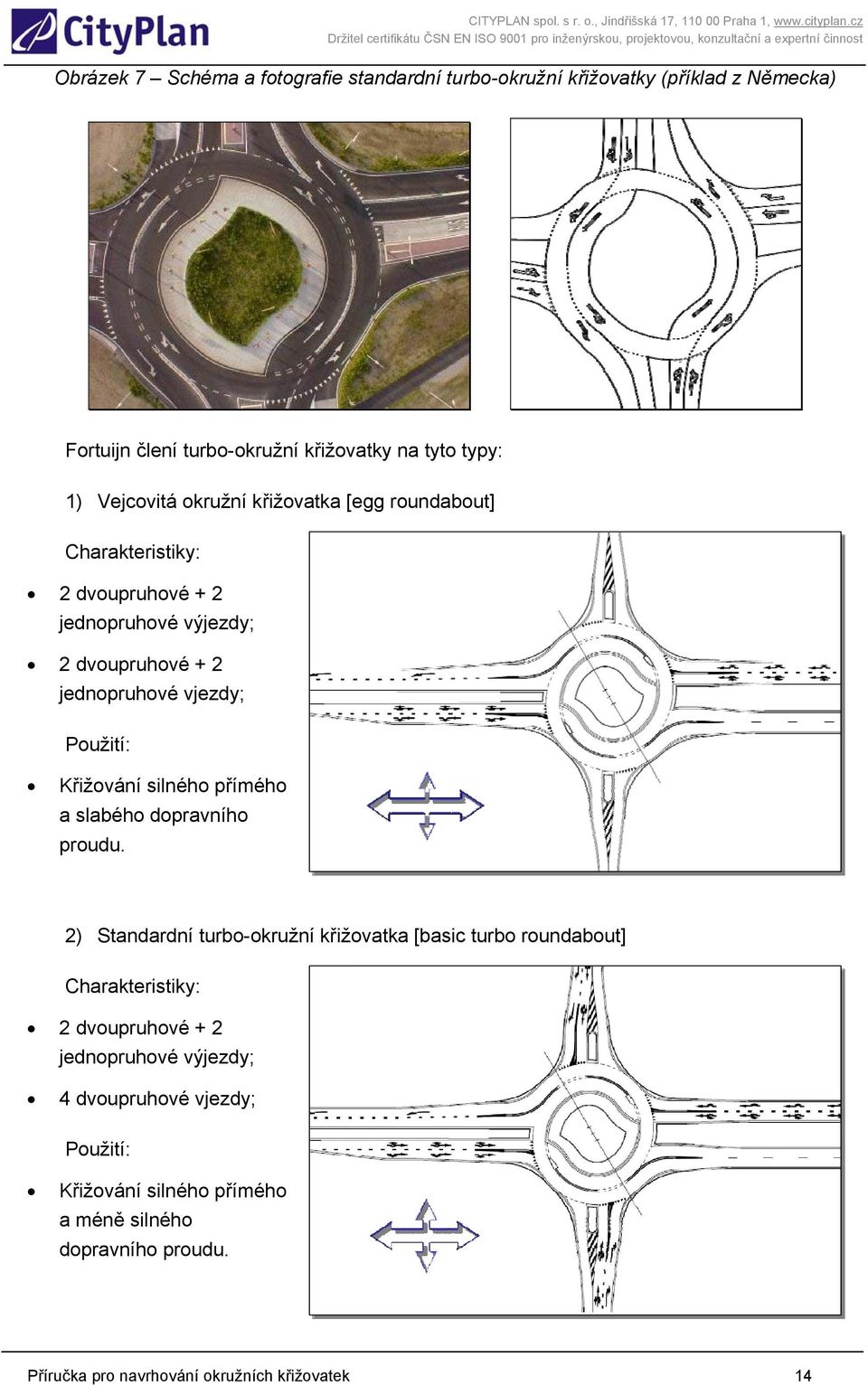 Křižování silného přímého a slabého dopravního proudu.