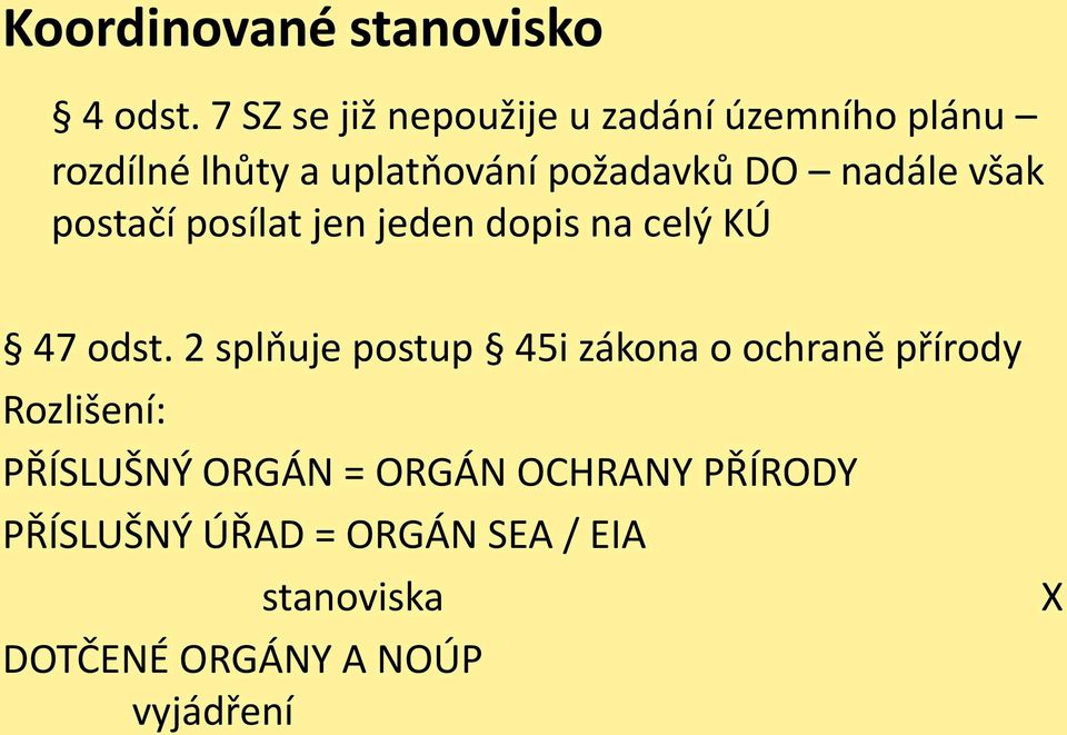 nadále však postačí posílat jen jeden dopis na celý KÚ 47 odst.