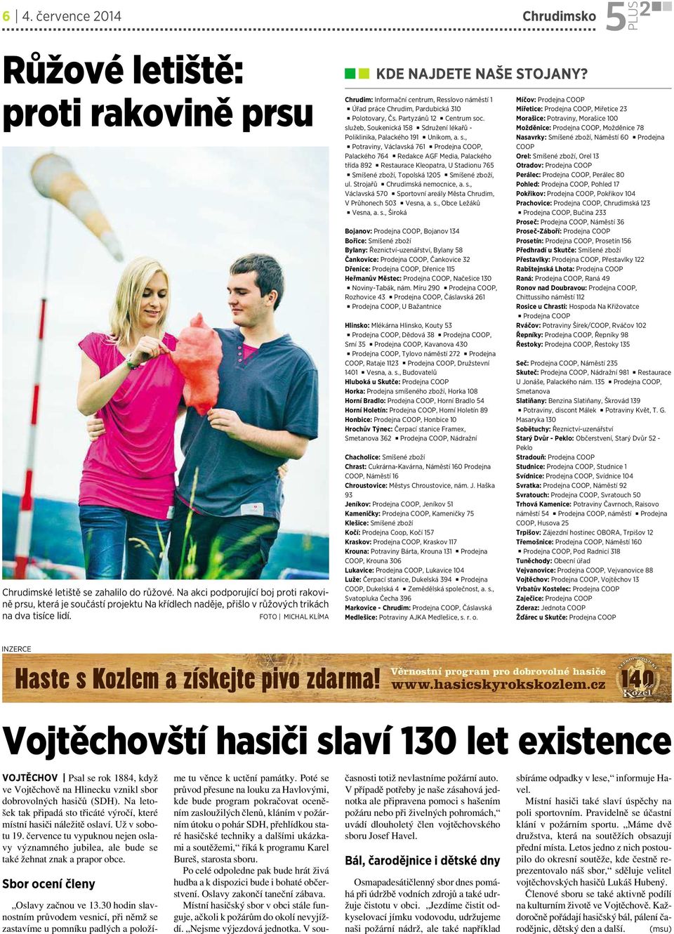 Chrudim: Informační centrum, Resslovo náměstí 1 Úřad práce Chrudim, Pardubická 310 Polotovary, Čs. Partyzánů 12 Centrum soc.