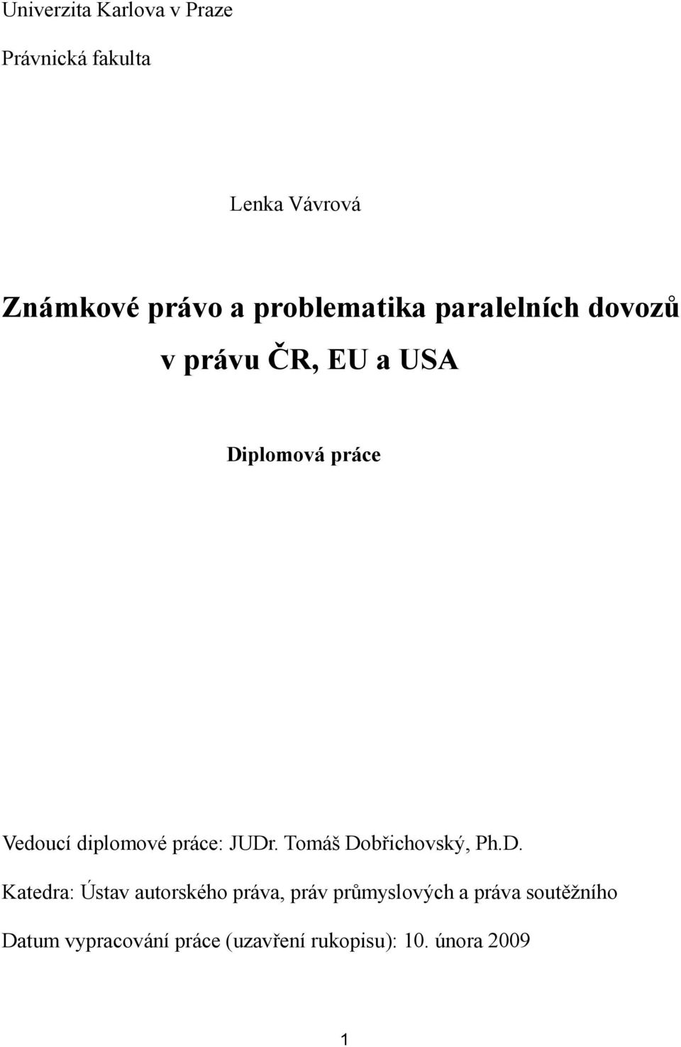 diplomové práce: JUDr