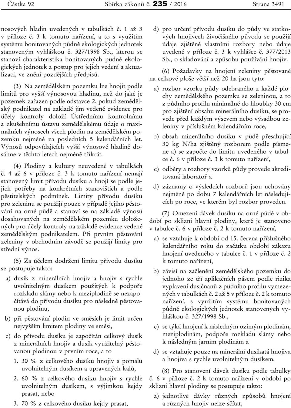 , kterou se stanoví charakteristika bonitovaných půdně ekologických jednotek a postup pro jejich vedení a aktualizaci, ve znění pozdějších předpisů.