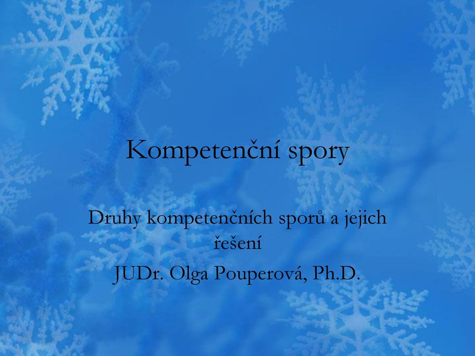 sporů a jejich řešení