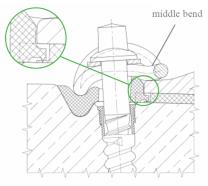 Ochrana proti nadměrnému vyklápění kolejnic speciální konstrukcí úhlové vodící vložky a podložky pod patou kolejnice.