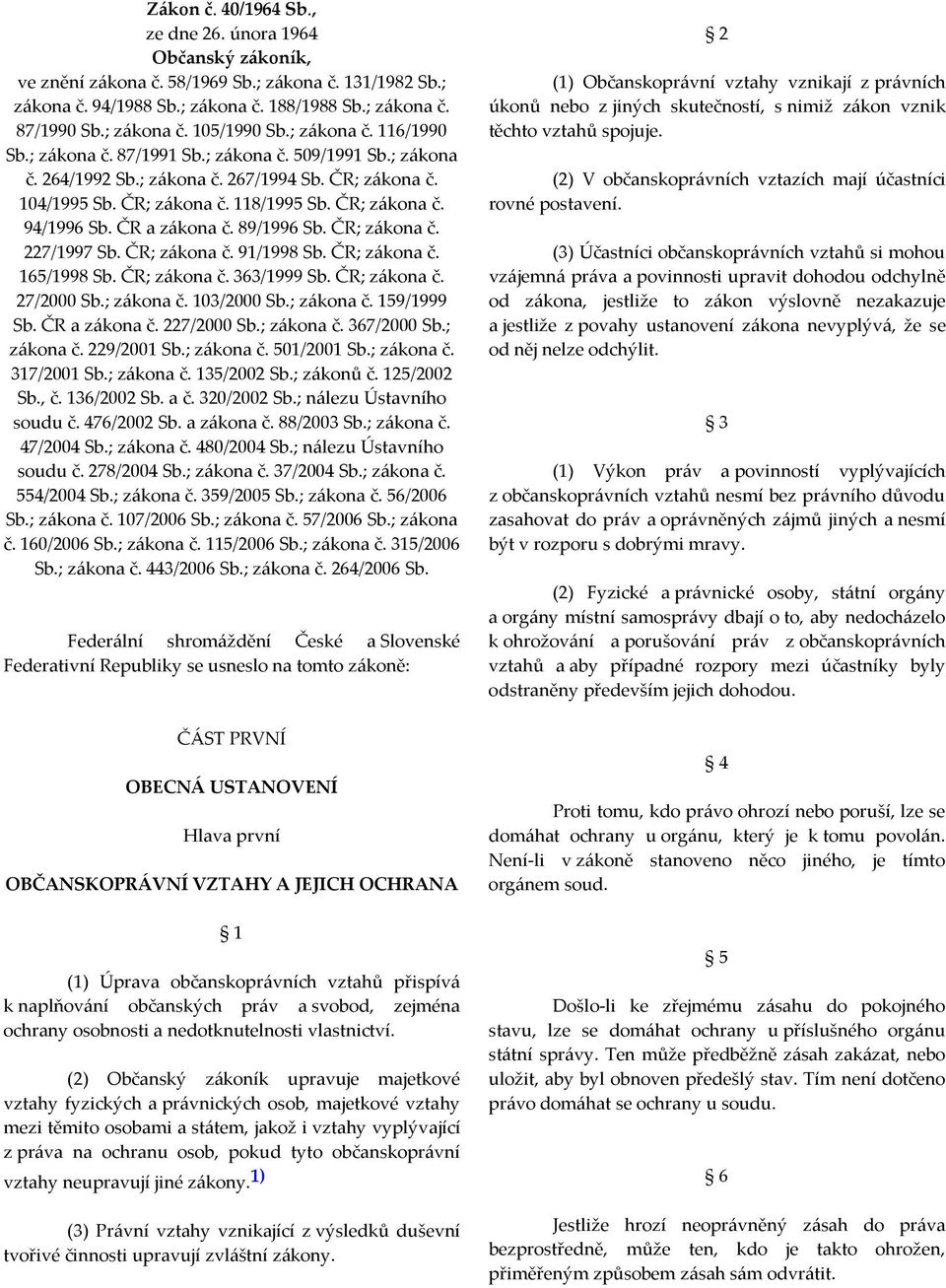 ČR a zákona č. 89/1996 Sb. ČR; zákona č. 227/1997 Sb. ČR; zákona č. 91/1998 Sb. ČR; zákona č. 165/1998 Sb. ČR; zákona č. 363/1999 Sb. ČR; zákona č. 27/2000 Sb.; zákona č. 103/2000 Sb.; zákona č. 159/1999 Sb.