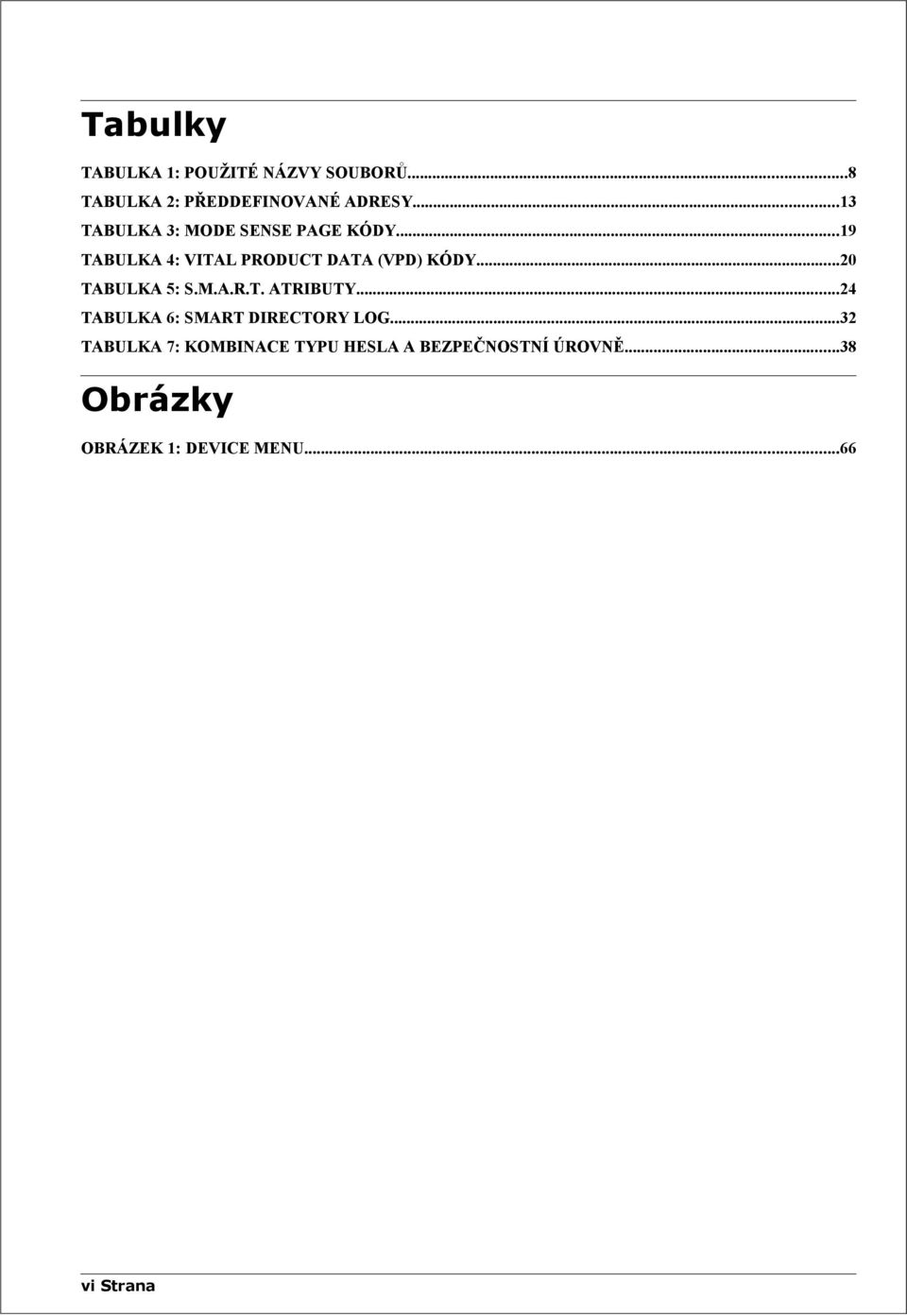 ..20 TABULKA 5: S.M.A.R.T. ATRIBUTY...24 TABULKA 6: SMART DIRECTORY LOG.