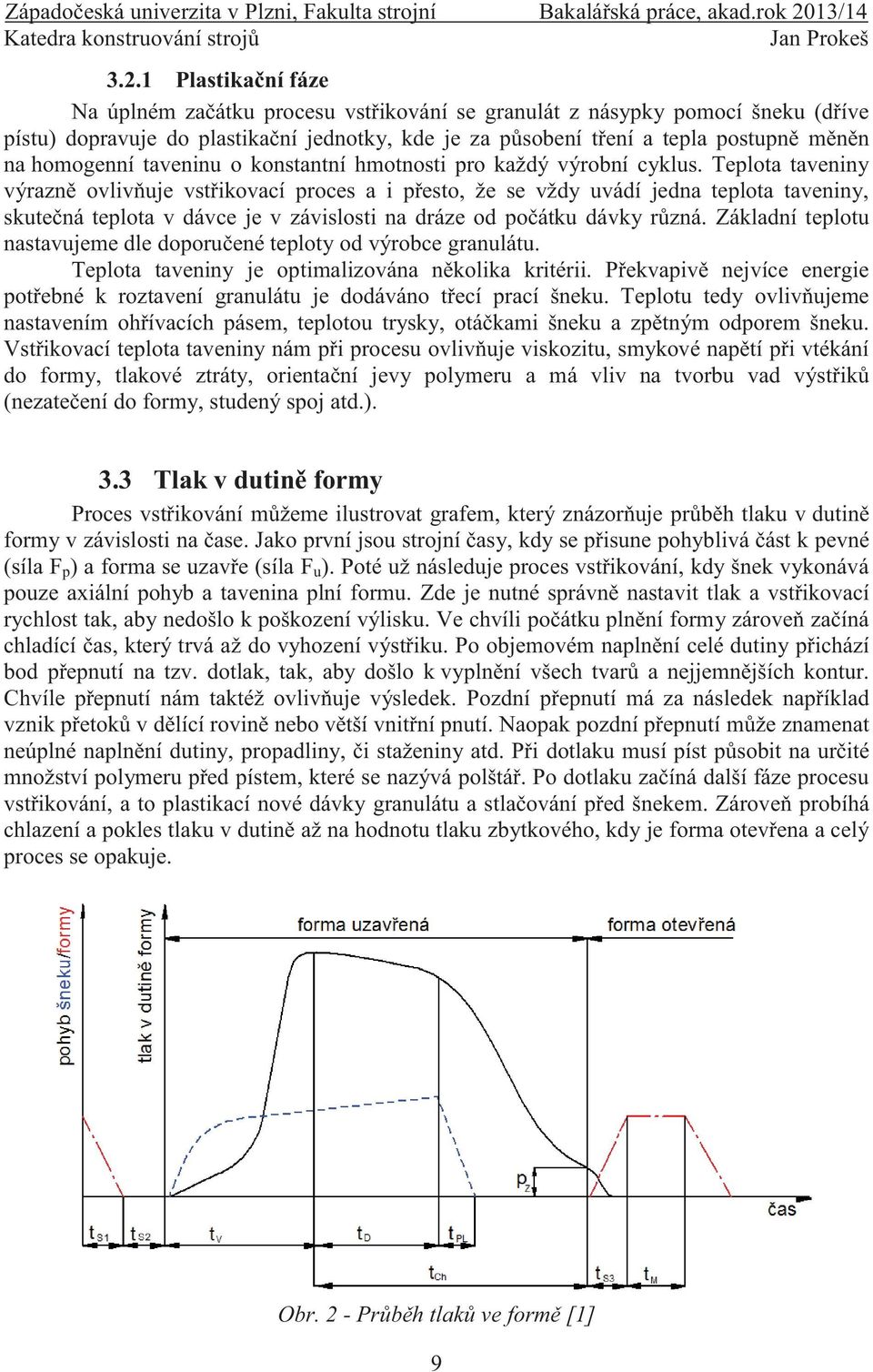 Teplota taveniny výrazně ovlivňuje vstřikovací proces a i přesto, že se vždy uvádí jedna teplota taveniny, skutečná teplota v dávce je v závislosti na dráze od počátku dávky různá.