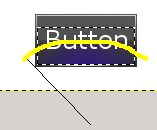 Opět vložíme gradient, tentokrát s kruhovým přechodem (Shape: Radial), opět FG to Transparent. Táhneme od spodu nahoru. Nápis písmem Verdana, vel. 25.