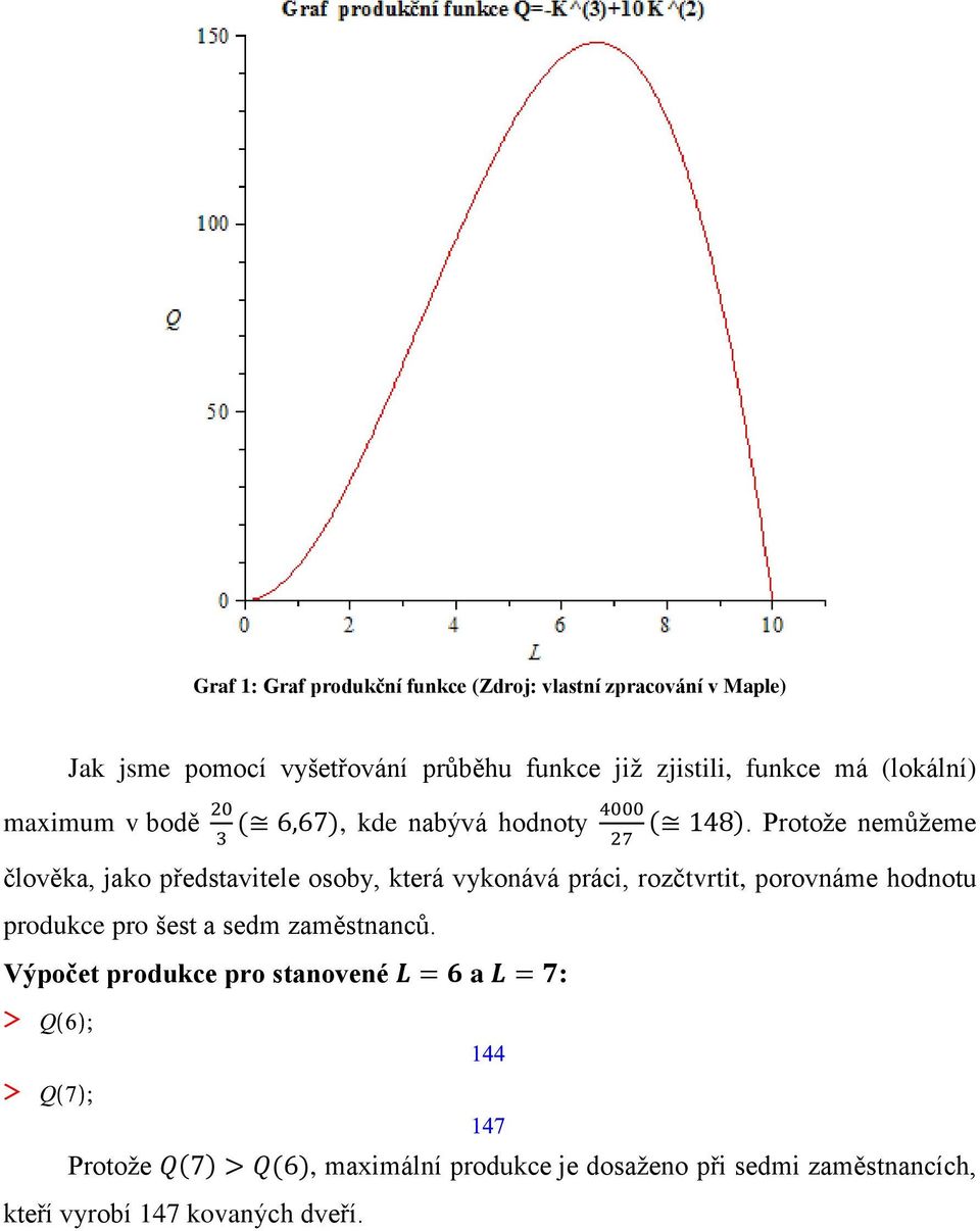 Protože nemůžeme člověka, jako představitele osoby, která vykonává práci, rozčtvrtit, porovnáme hodnotu produkce