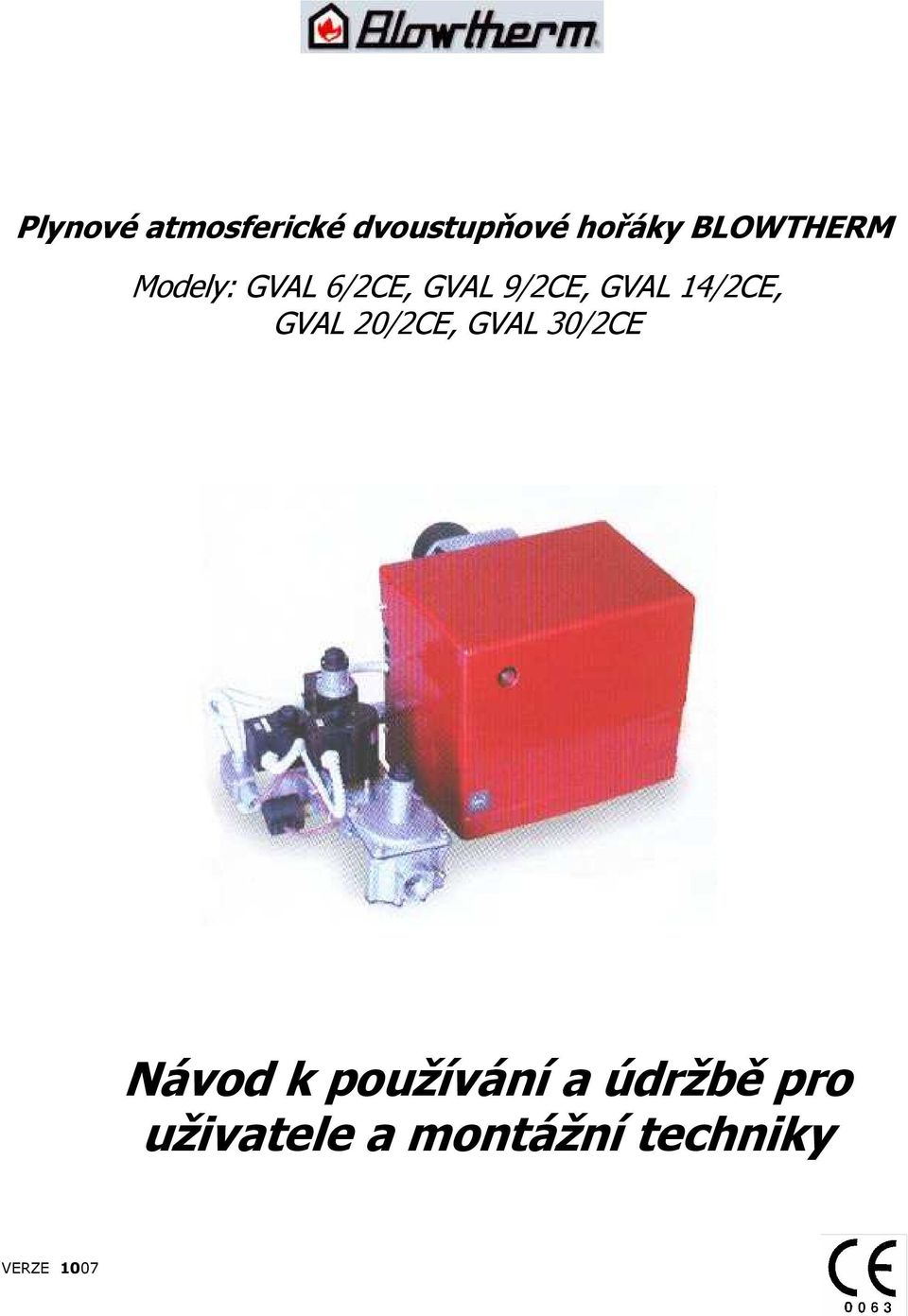 GVAL 14/2CE, GVAL 20/2CE, GVAL 30/2CE Návod k