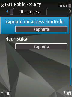 4. On Access kontrola On Access skener se spouští automaticky při spuštění operačního systému. Kontroluje soubory, ke kterým se v daný moment přistupuje a zároveň je kontroluje.