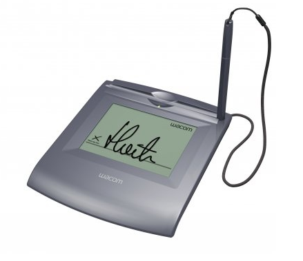 Příloha B: Systém Doc Secure B.1 Vstupní zařízení Wacom STU-500 Tablet disponuje monochromatickým TFT LCD panelem o rozměrech 102 76 mm se zobrazováním v reálném čase.