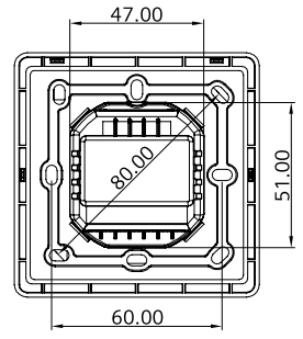 Rozměry (mm) RDF800KN pro kruhové elektroinstalační krabice 8 / 8 Building