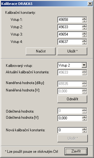 V dolní části hlavního okna programu lze nastavit ukládání naměřených dat do textového souboru. Ukázka textového souboru je na obr.