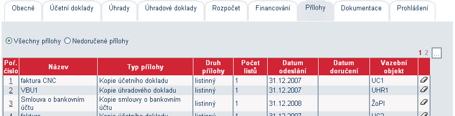 Záloţka VI. Financování Na této záloţce jsou zobrazeny informace týkající se financování projektu a skutečného financování za etapu (v Kč).