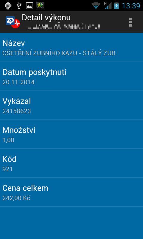 Osobní účet je rozdělen do následujících částí: Výkony Přehled výkonů provedených zdravotnickými a lázeňskými zařízeními a lékaři.