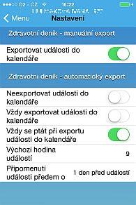 ZP211 Uživatelská příručka Obrázek 100 Nastavení exportu