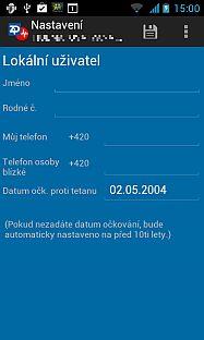 Lokální uživatel Do aplikace se lze přihlásit také jako Lokální uživatel.
