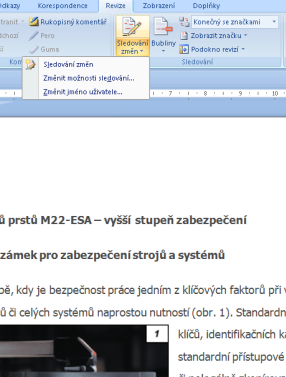 5.1. Revize a komentáře Pokud Spolupracuje na vytvoření jakéhokoliv typu dokumentu více lidí (firemní propagační materiály, společná seminární práce) nebo pokud někdo provádí korektury dokumentu,