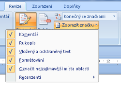 5.6. Tisk dokumentu s revizemi Před tiskem dokumentu přepněte zobrazení Rozložení při tisku (Zobrazení rozložení při tisku: Zobrazení dokumentu nebo jiného objektu v podobě, v jaké bude vytištěn.