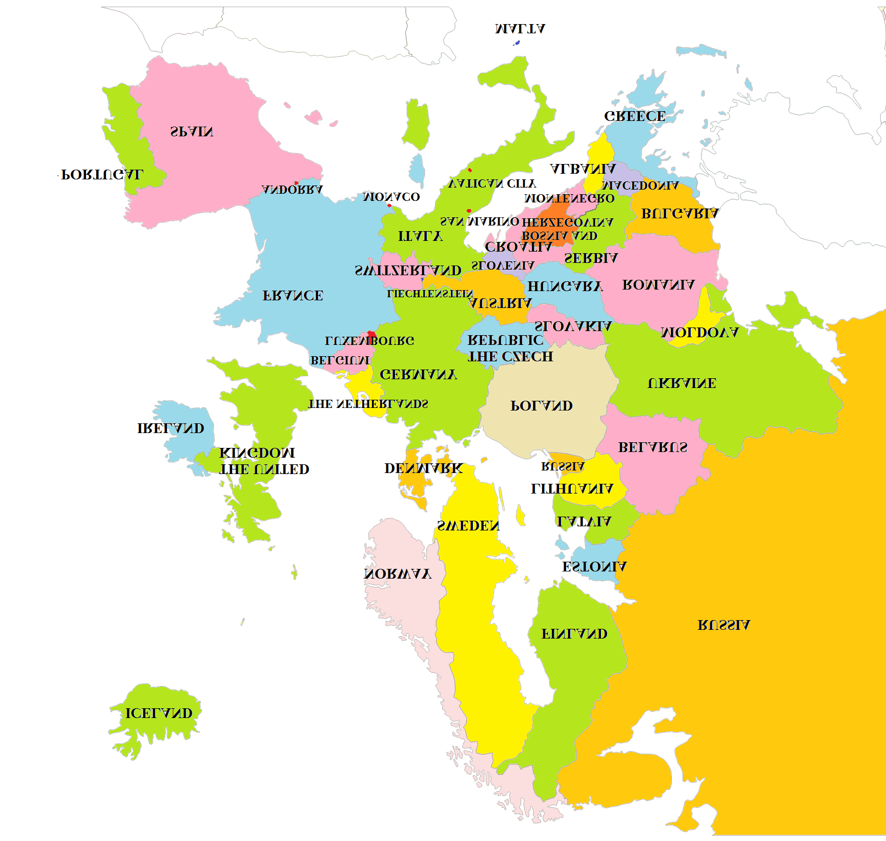 Příloha 3 Political Map of Europe