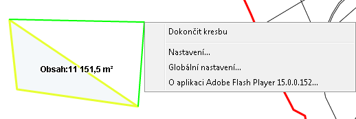 14 12. Měření v mapě 1. vybereme nástroj 2. zvolíme měření linie (délka) nebo měření polygonu (obsah) 3.