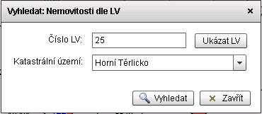 23 15.4. Hledáme nemovitosti na určitém LV 1. Vybereme ikonu 2. Vepíšeme číslo LV 3. Vybereme Katastrální území 4. Stiskneme nebo Enter 5.