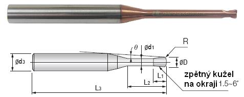 BŘITÉ, KULOVÉ MIKROFRÉZY HRc5 ZPĚTNÝ KUŽEL NA OKRAJI! Nástrojařské mikrofrézy pro nejnáročnější obrábění nástrojových ocelí, kalených a obecných ocelí. 30 stupňové s povlakem AlTiN-HH, UWC.