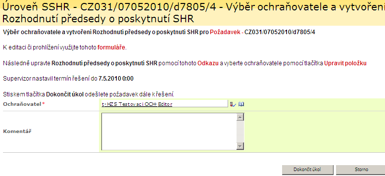 3. Vyberte ochraňovatele pomocí ikony knihy,