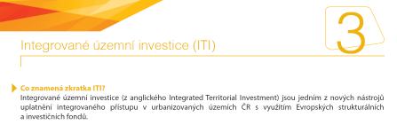 List 3 Integrované územní investice k čemu slouží Integrované územní investice (ITI) Strategie ITI = rozvojová strategie pro území Hradecko-pardubické aglo-merace, která umožňuje využití evropských