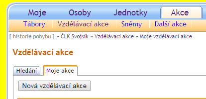 Úvodní informace První vlna testování je určena pro zkoušení základní agendy vzdělávací akce (bez dotací a vyúčtování).