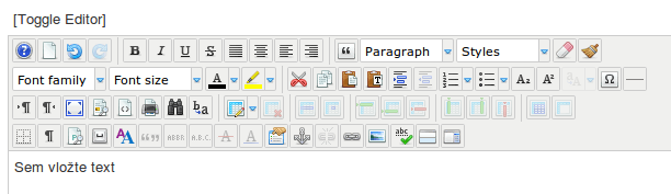 . WYSIWYG editor JCE Seznam funkcí: Úprava článku formou MS Office/Libre Office/Open Office s možností kopírování textu z aplikace do editoru.