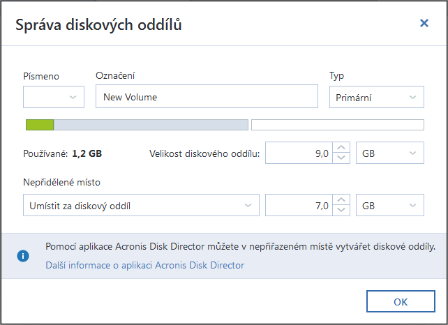 5.1.2.1 Vlastnosti diskového oddílu Obnovujete-li oddíly základního disku, můžete změnit jejich vlastnosti.