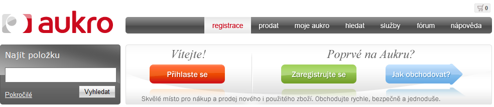 Založení podnikatelského účtu https://ssl.aukro.cz/register.