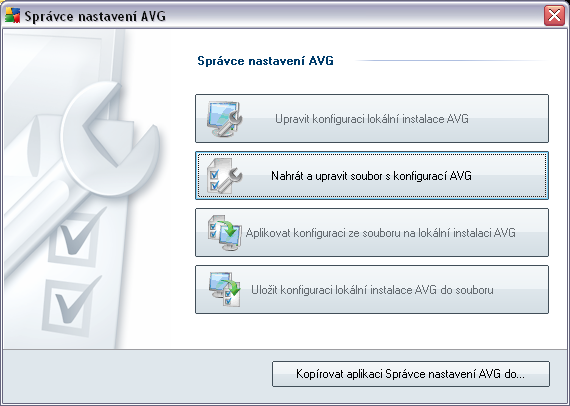 9. Správce nastavení AVG Správce nastavení AVG je nástroj určený zejména pro menší sítě.