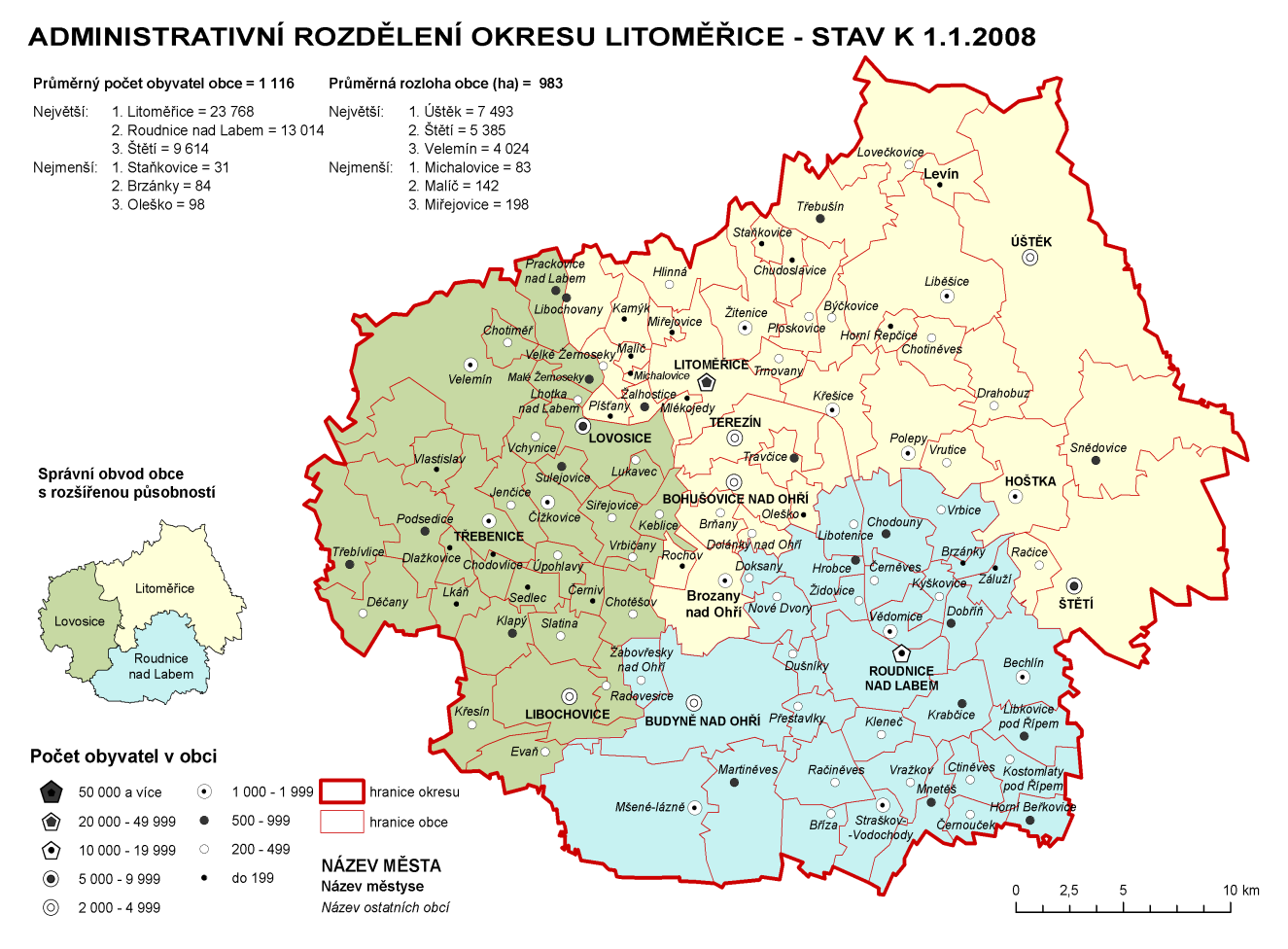 4.2.3 Region Litoměřicko Rozloha 1 032 km 2 Počet obyvatel 119 070 Počet obcí celkem 105 Počet obcí III. typu 3 Komunitní plán/y: 3.