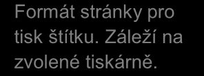 Nejdříve označte Vaše zásilky pro které chcete vytisknout přepravní štítky a stiskněte tlačítko Tisk štítku Pro vytištěné štítky je potřeba odeslat data k zásilkám a vytisknout potvrzení pro kurýra.