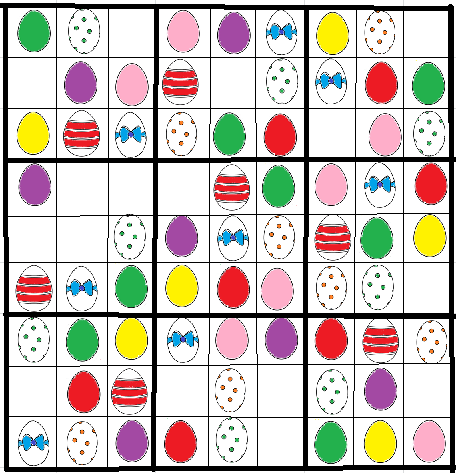 SUDOKU V KAŽDÉM SLOUPCI I ŘÁDKU SE NESMÍ OPAKOVAT STEJNĚ