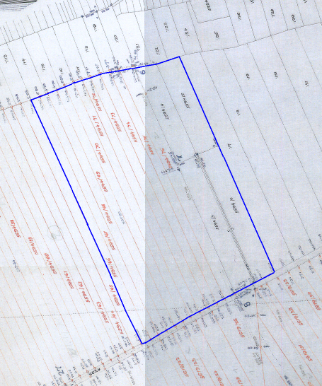 Obr. 10: Geometrický (polohopisný) plán z roku 1932 v měřítku