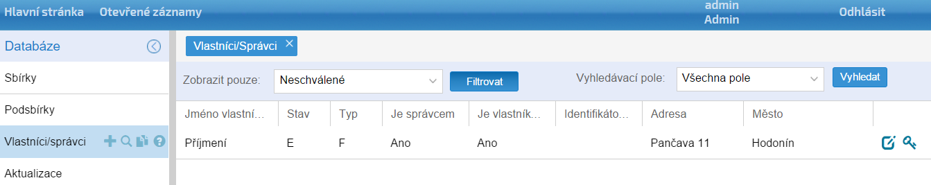 2.2 Schvalovací proces administrátorem MK ČR a vytvoření uživatelského účtu Poté, co je odeslána žádost z on-line registrace, obdrží administrátor MK ČR e-mail s informací o nové registraci do CES