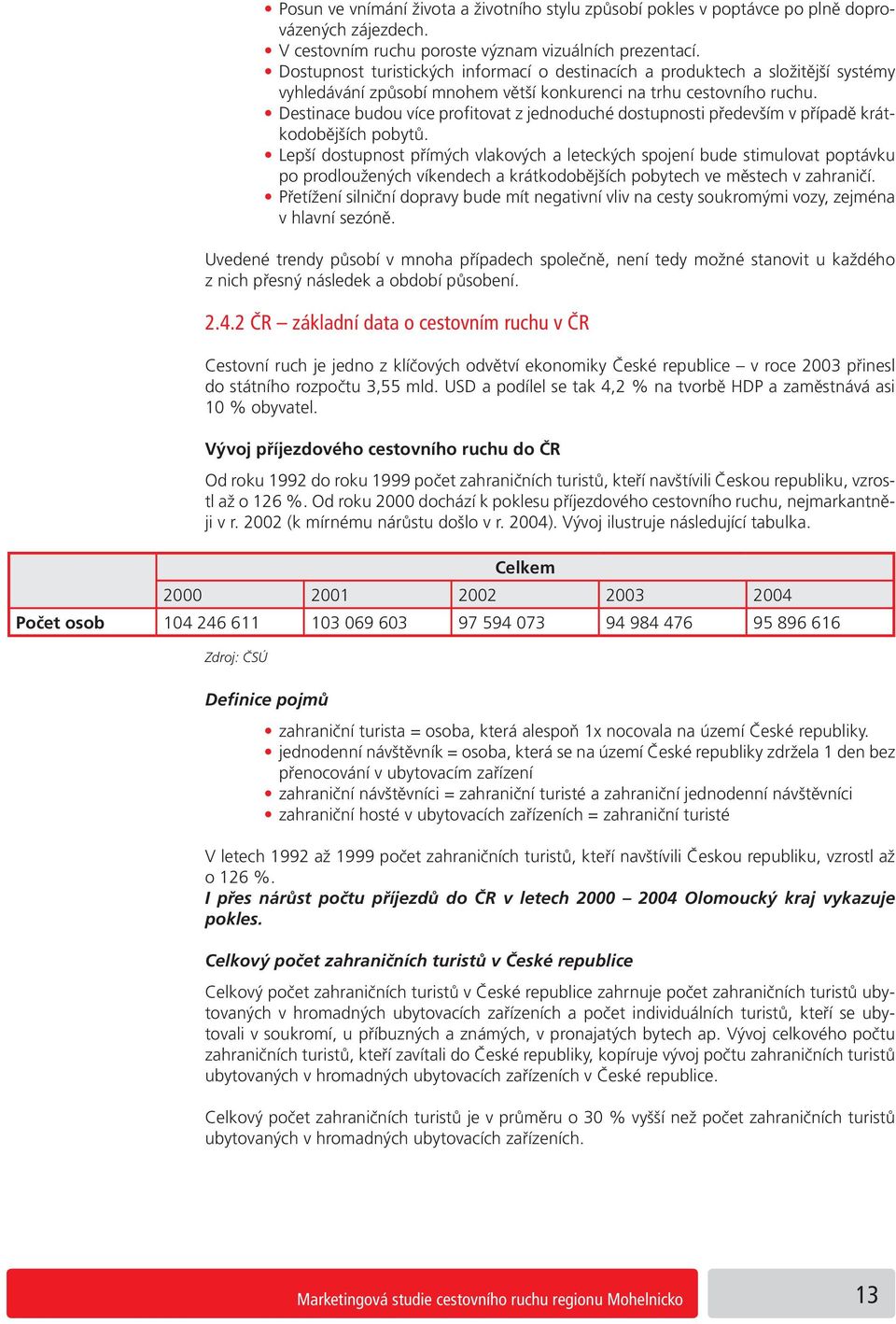 Destinace budou více profitovat z jednoduché dostupnosti především v případě krátkodobějších pobytů.