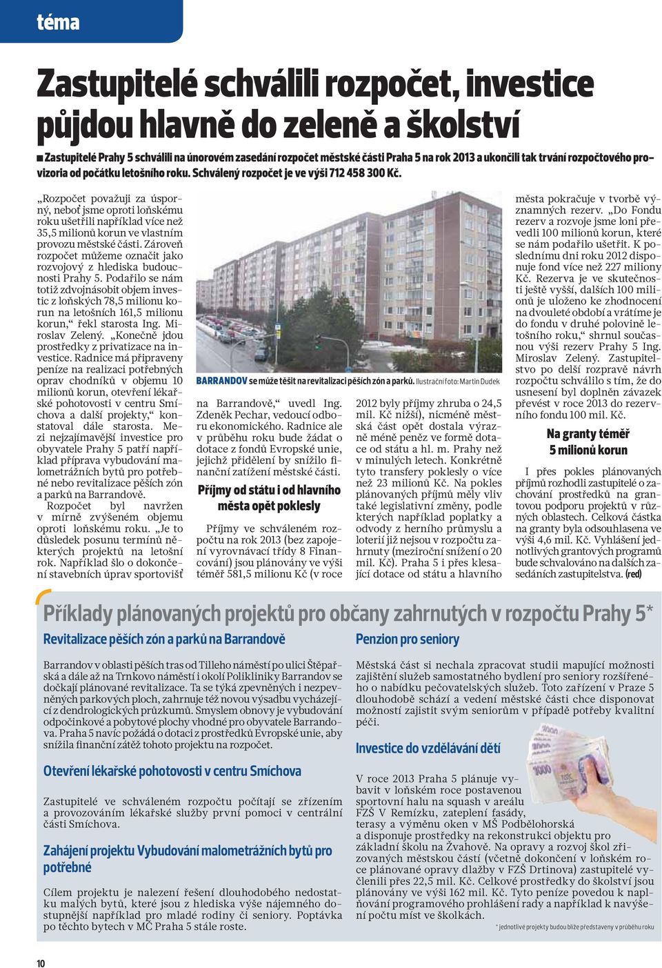 Rozpočet považuji za úsporný, neboť jsme oproti loňskému roku ušetřili například více než 35,5 milionů korun ve vlastním provozu městské části.