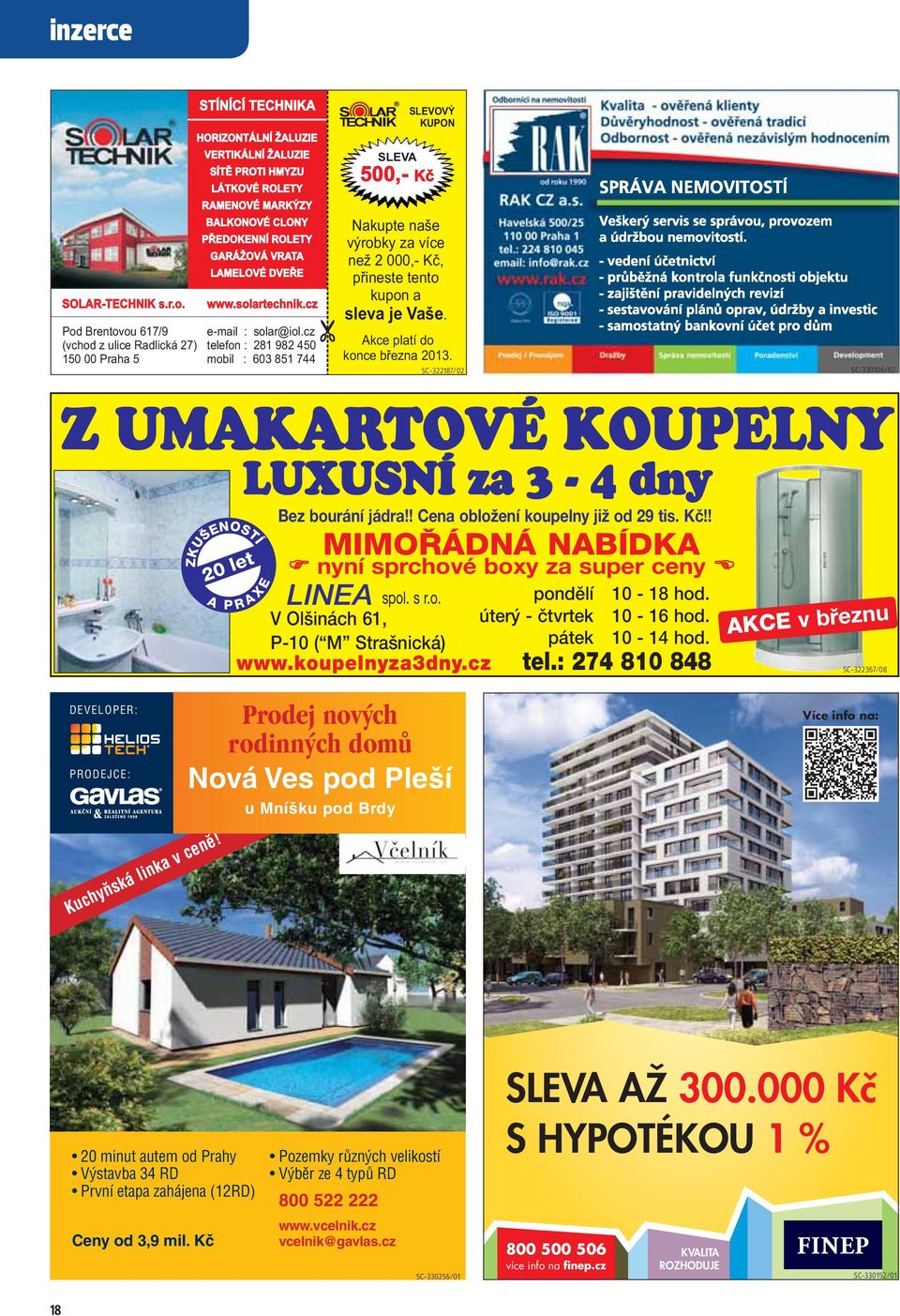 ROLETY GARÁŽOVÁ VRATA LAMELOVÉ DVEŘE www.solartechnik.cz e-mail : solar@ iol.