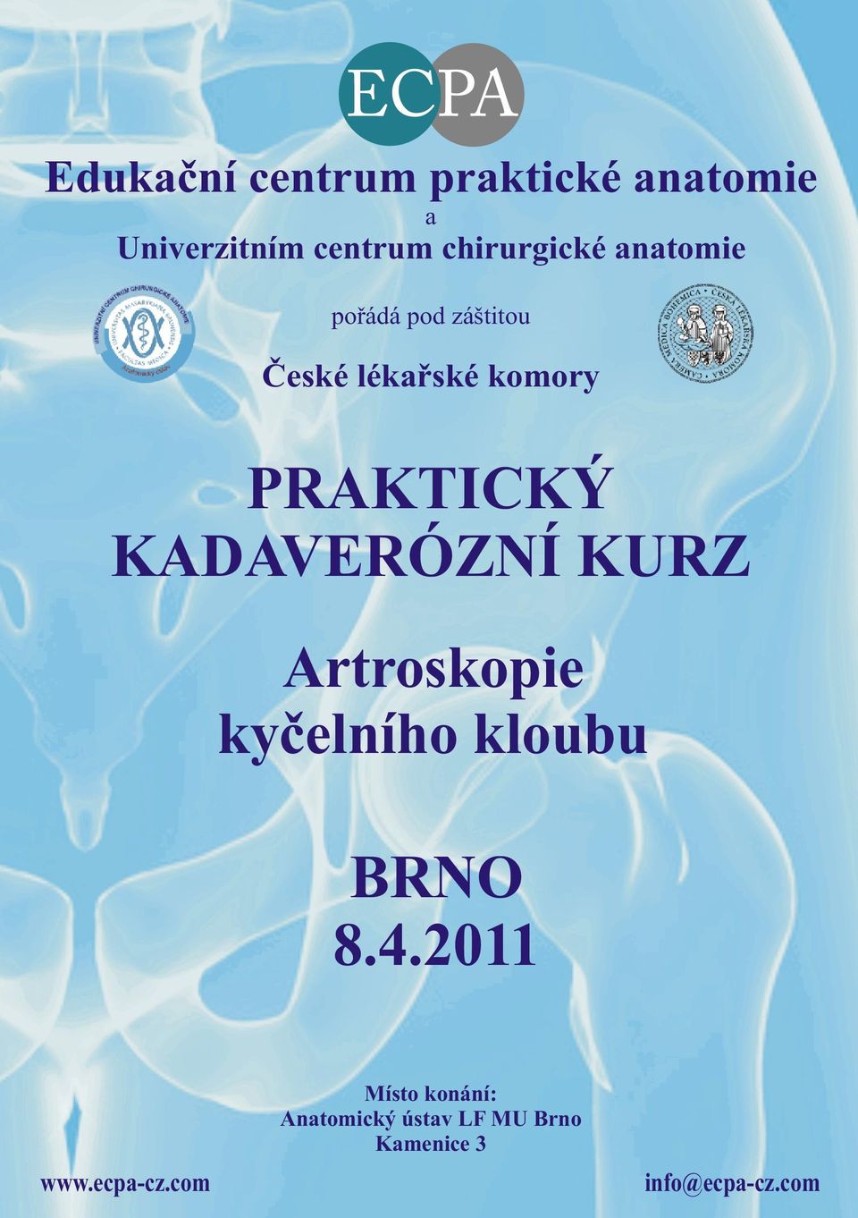 PRAKTICKÝ KADAVERÓZNÍ KURZ Artroskopie kyèelního kloubu BRNO 8.4.