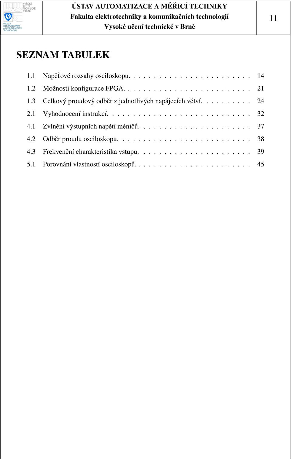 1 Zvlnění výstupních napětí měničů...................... 37 4.2 Odběr proudu osciloskopu.......................... 38 4.