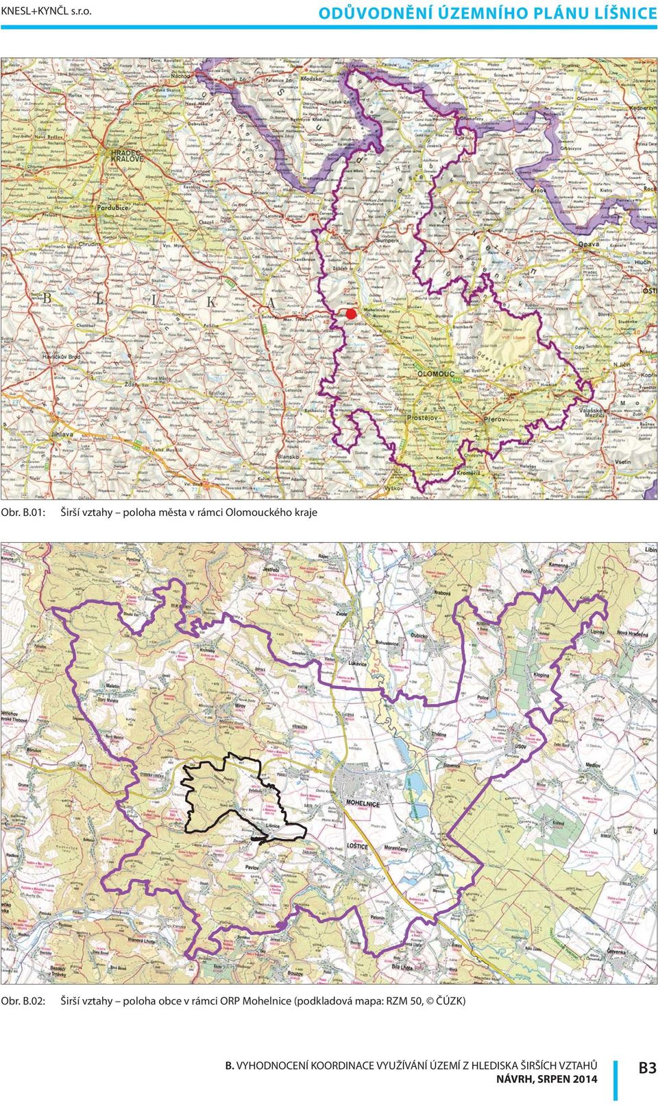 02: Širší vztahy poloha obce v rámci ORP Mohelnice (podkladová mapa: