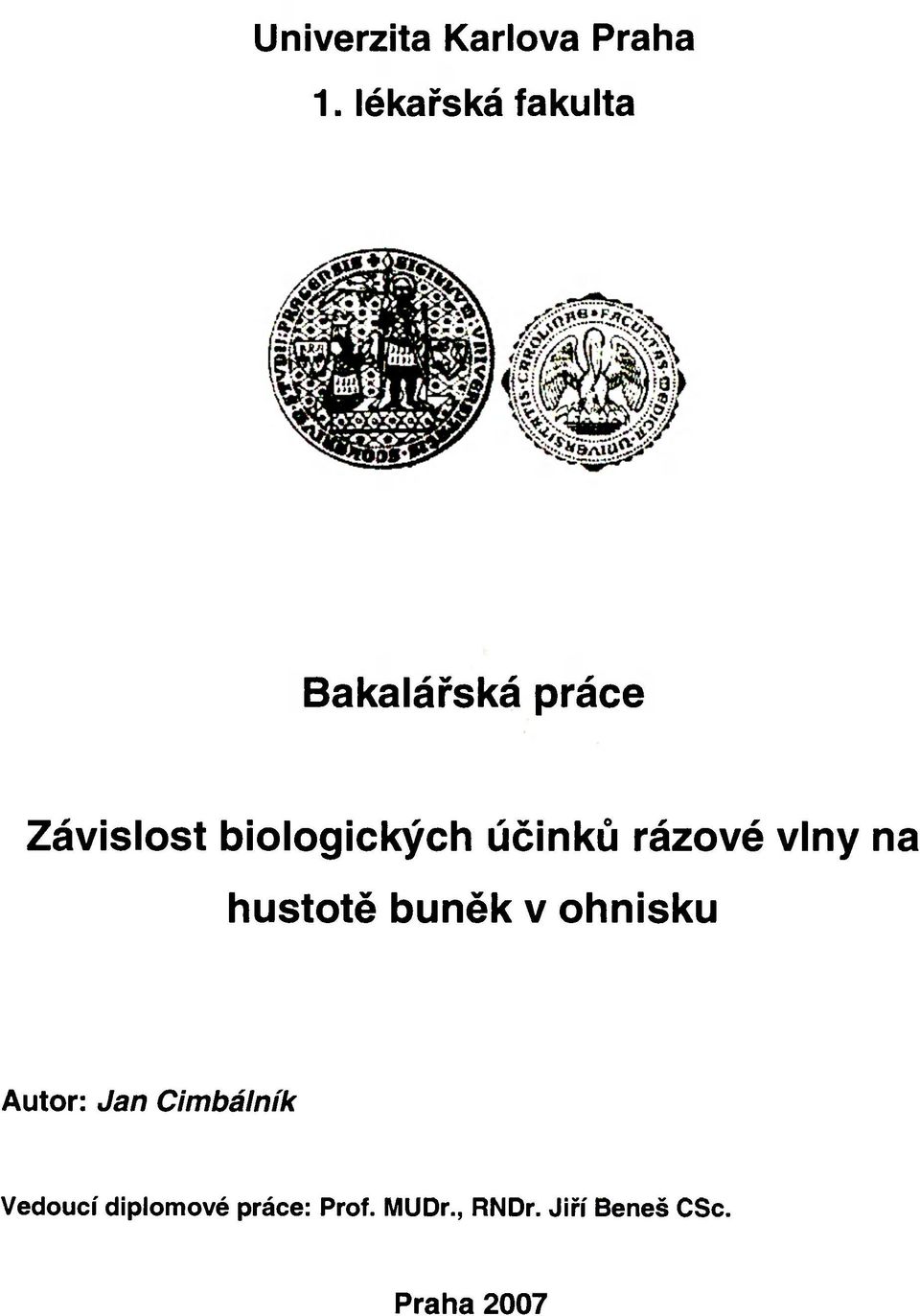 biologických účinků rázové vlny na hustotě buněk v