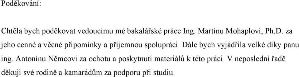 Dále bych vyjádřila velké díky panu ing.